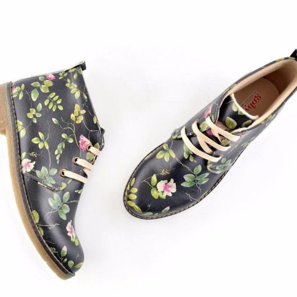 Goby Shoes - Floral Ankle Boots - Picture 4 of 5